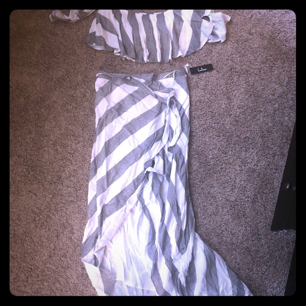 Lulus two piece skirt/crop.